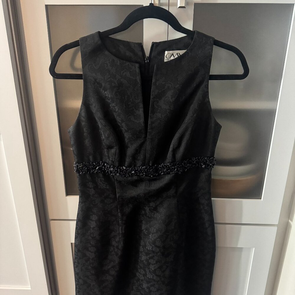 Black Carmen Marc Valvo Dress -Above the Knee Length - Size 2